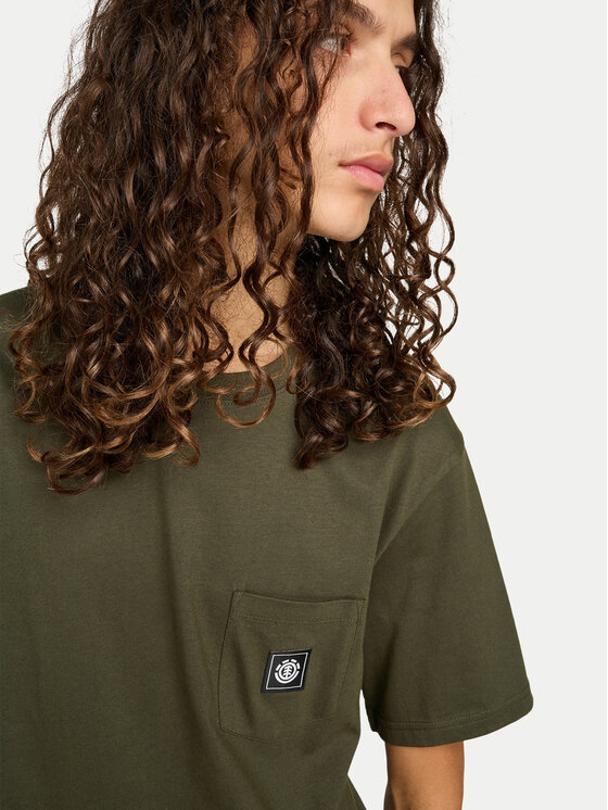 Element Element T-Shirt Icon Label Pocket ELYKT00198 Πράσινο Regular Fit
