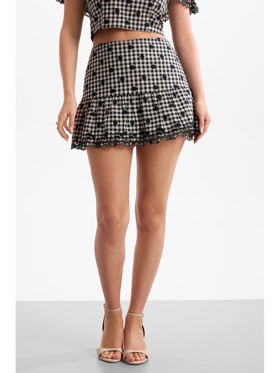 Guess Guess Spódnica mini 182703 Czarny Classic Fit