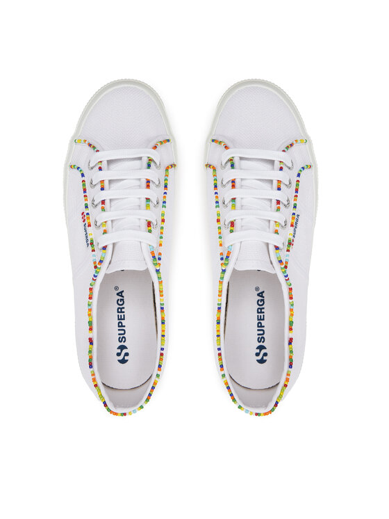Superga Sneakers aus Stoff Multicolor Beads 2750 S31352W WeiB Modivo
