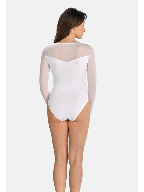 Teyli Teyli Body z siateczką Willow Kolorowy Regular Fit