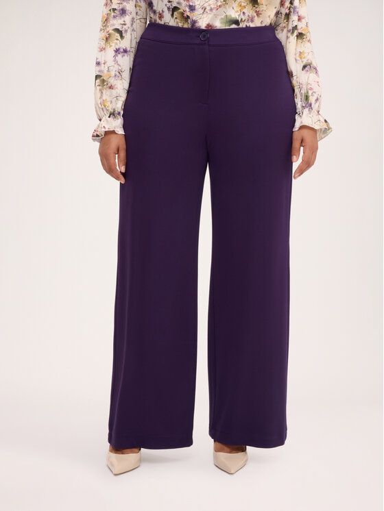 Fiorella Rubino Fiorella Rubino Spodnie materiałowe P853L002662N029 Fioletowy Flared Fit