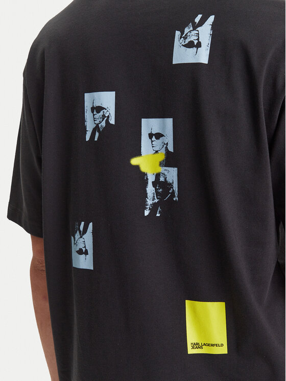 Karl Lagerfeld Jeans Karl Lagerfeld Jeans T-Shirt A3M17036 Czarny Relaxed Fit