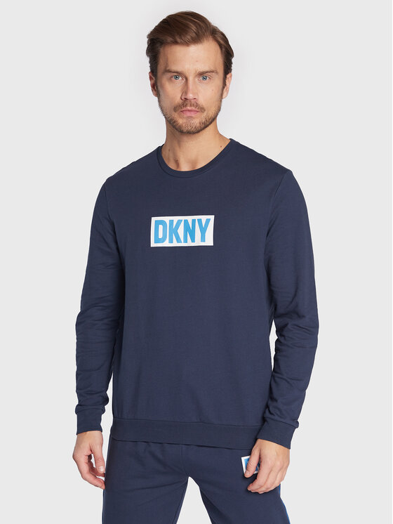 DKNY Majica z dolgimi rokavi N5_6892_DKY Mornarsko modra Regular Fit