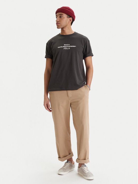 RVCA RVCA Tričko Signal EVYZT00300 Čierna Relaxed Fit