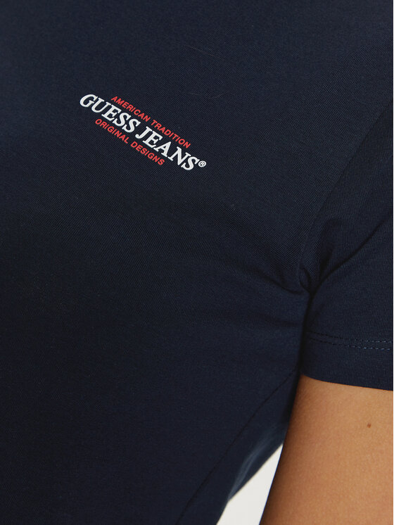 Guess Jeans Guess Jeans T-Shirt W4YI02 J1314 Dunkelblau Slim Fit