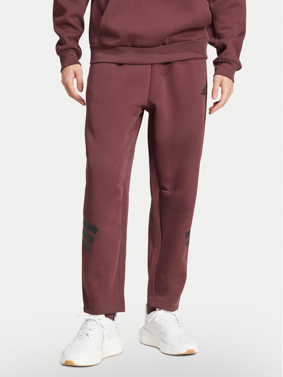 adidas Teplákové nohavice Future Icons 3-Stripes JD4888 Bordová Loose Fit