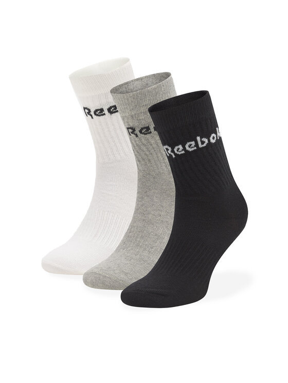 Set de 3 perechi de șosete medii unisex Reebok Act Core Mid Crew So GC8669 Colorat