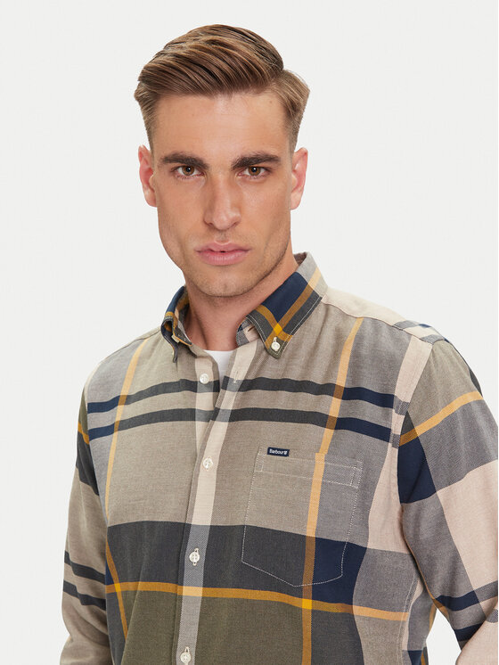 Barbour Barbour Košile Dunoon MSH4980TN16 Zelená Regular Fit