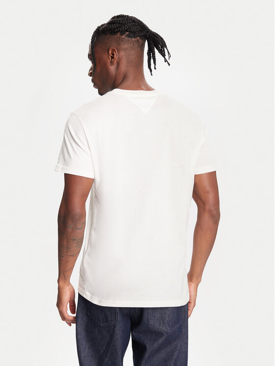 Tommy Jeans Tommy Jeans Majica DM0DM21977 Bela Regular Fit