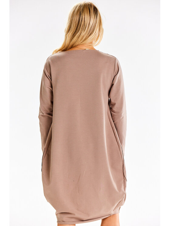 Infinite You Infinite You Úpletové šaty M329 Hnedá Basic Fit