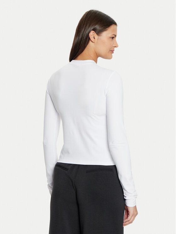 Guess Guess Bluzka Colette V4YI23 KCDH1 Biały Slim Fit