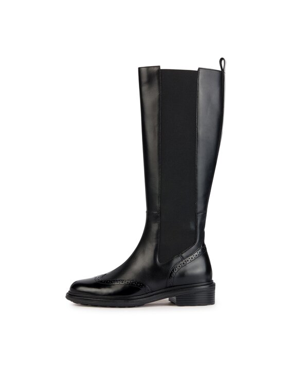 Geox Geox Kozačky ve vojenském stylu D Walk Pleasure D36TGH 04948 C9999 Černá