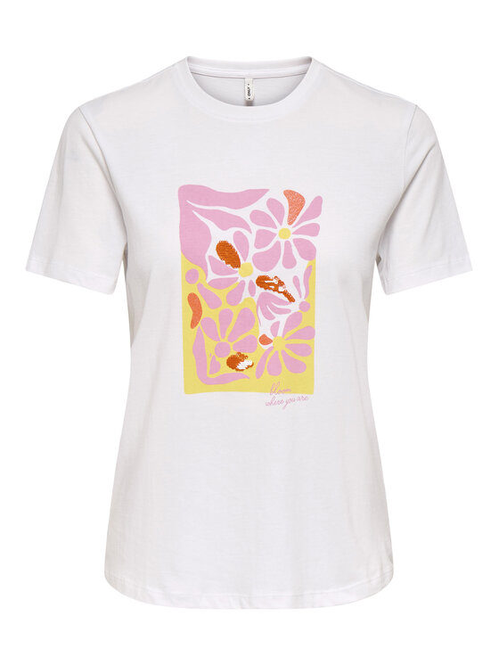 ONLY ONLY T-shirt Kita 15367568 Bianco Regular Fit