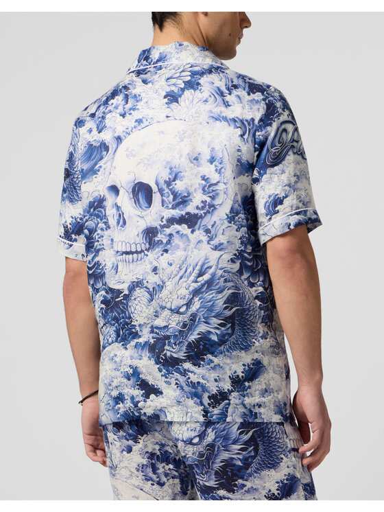 PHILIPP PLEIN PHILIPP PLEIN Koszula 29794 Granatowy Regular Fit