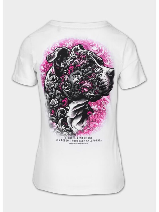 PITBULL PITBULL T-Shirt Koszulka damska TATTOO XS Biały Regular Fit