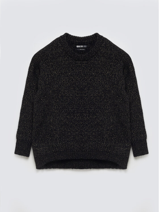 BIG STAR BIG STAR Sweter MAYAMESSA Czarny Oversize
