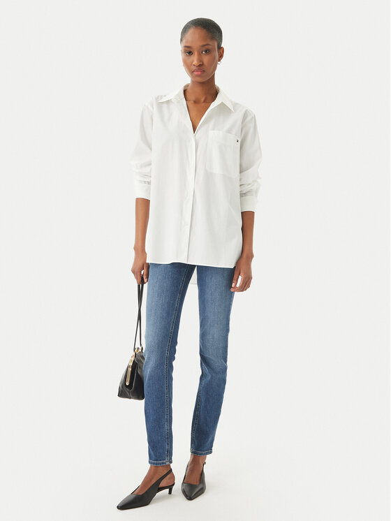 Tommy Hilfiger Tommy Hilfiger Camicia WW0WW45612 Bianco Regular Fit