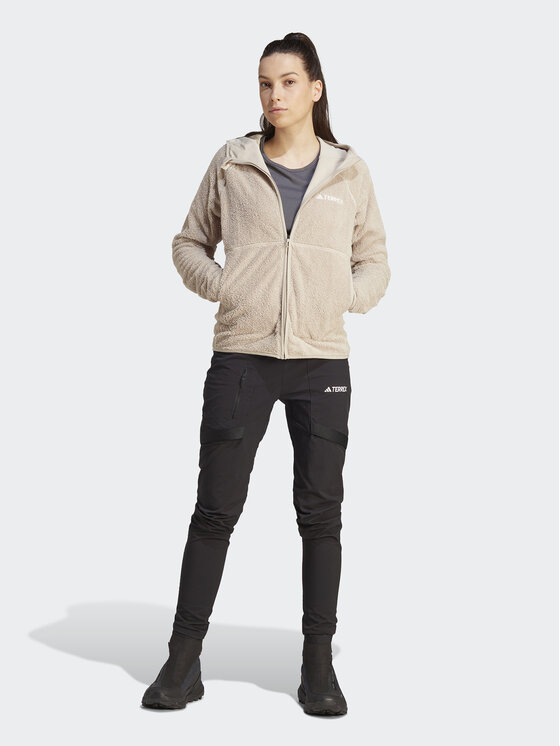 adidas adidas Fliso džemperis Terrex Techrock Reversible High-Pile-Fleece IB1862 Smėlio Slim Fit