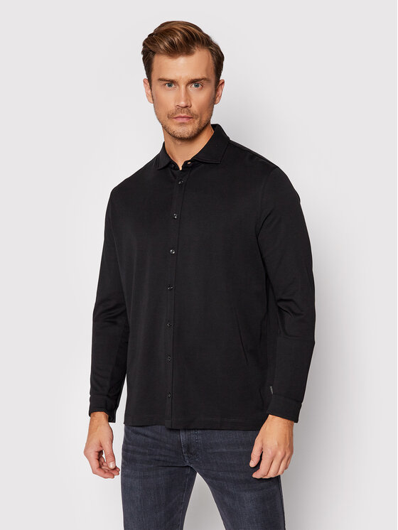 Camicia 8130 85193 Nero Regular Fit