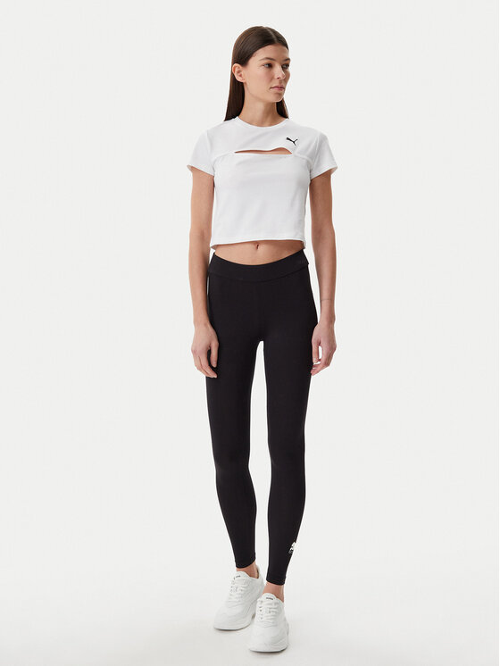 Puma Puma T-krekls Ess Cut-Out 631164 Balts Slim Fit
