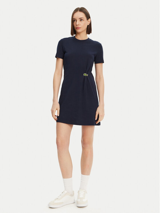 Lacoste Lacoste Ikdienas kleita EF0583 Tumši zils Regular Fit