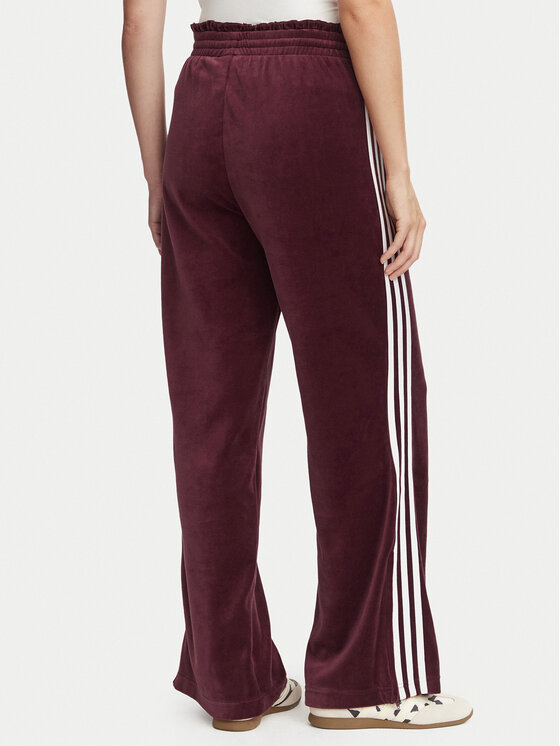 adidas adidas Spodnie dresowe Velour LG4291 Bordowy Loose Fit