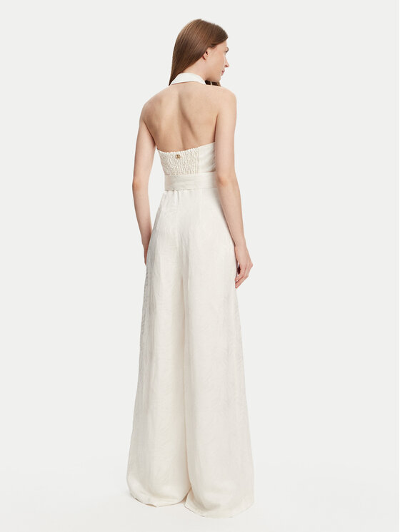 TWINSET TWINSET Kombinezon 251TT2170 Écru Wide Leg