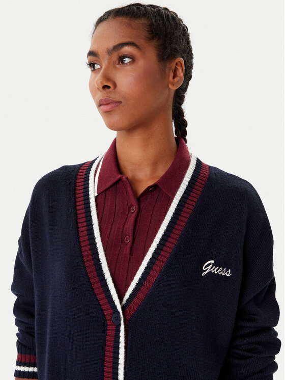 Guess Guess Strickjacke V5BR00 Z1152 Dunkelblau Regular Fit