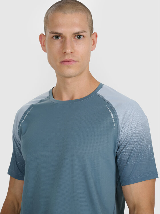 4F 4F Koszulka techniczna TRAIL RUNNING Srebrny Regular Fit