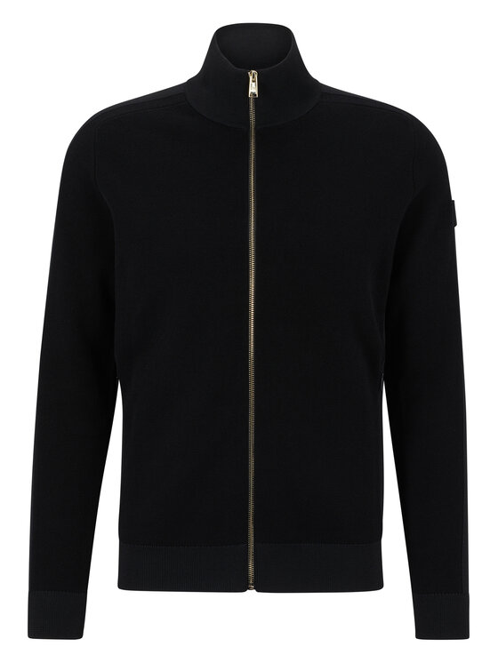 BOSS Boss Strickjacke 50482257 Schwarz Regular Fit