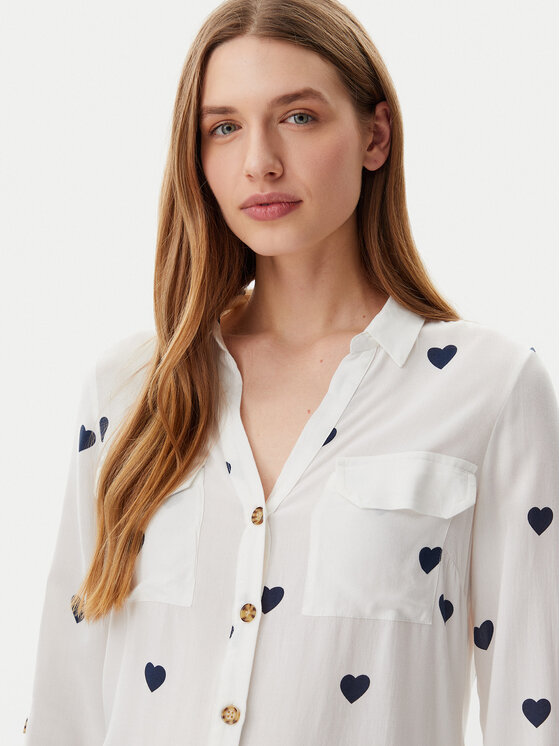 Vero Moda Vero Moda Πουκάμισο Bumpy 10275283 Λευκό Regular Fit