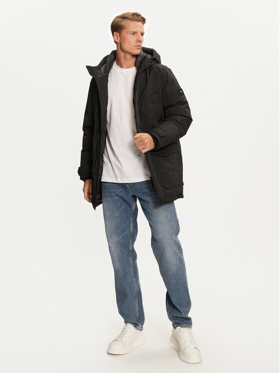 Tommy Hilfiger Tommy Hilfiger Pernata jakna Rockie MW0MW36595 Crna Regular Fit