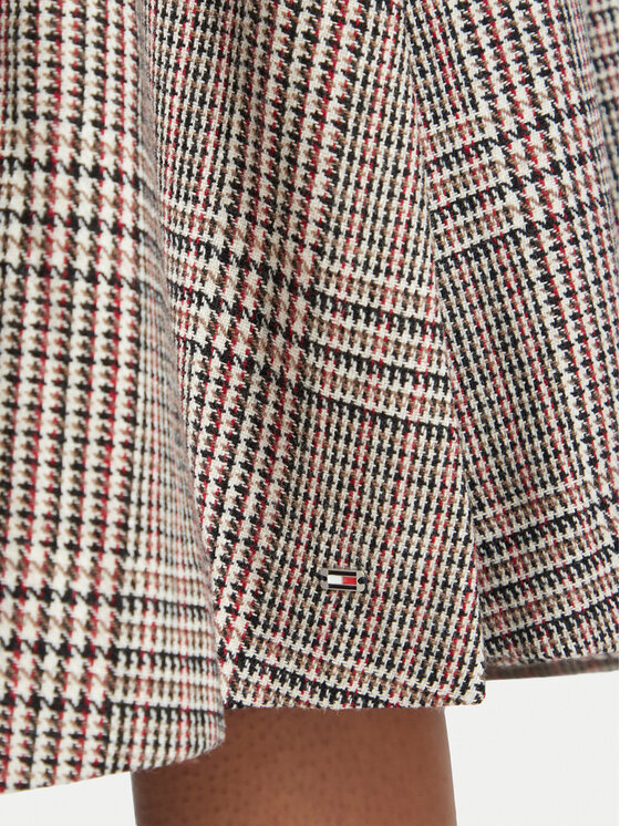 Tommy Hilfiger Tommy Hilfiger Plisovaná sukňa WW0WW52233 Tmavo béžová A-Line Fit