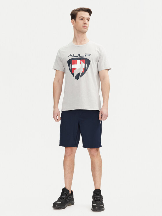 Aulp Aulp T-krekls Roque Pelēks Regular Fit