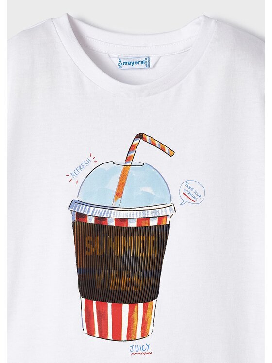 Mayoral Mayoral T-särk 3014 Valge Regular Fit
