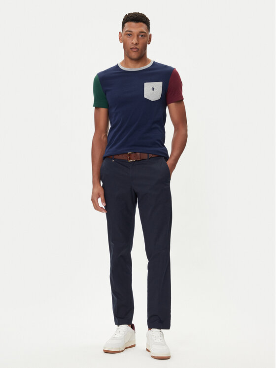Polo Ralph Lauren Polo Ralph Lauren T-Shirt 710849543003 Granatowy Custom Slim Fit