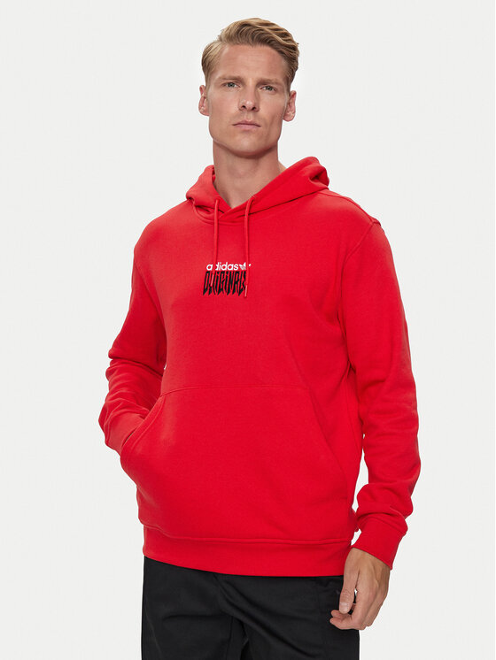 adidas Mikina Graphic IZ4835 Červená Loose Fit