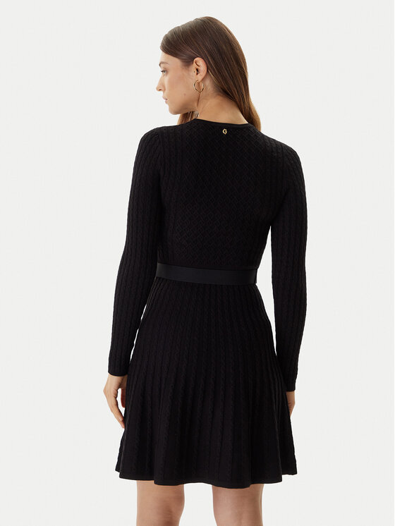 Guess Guess Rochie tricotată W5BK68 Z2YJ2 Negru Slim Fit