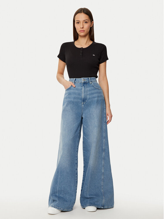 Tommy Jeans Tommy Jeans Majica DW0DW19502 Črna Slim Fit