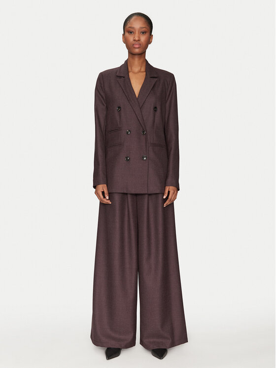 Haveone Haveone Stoffhose PVI-M061 Dunkelrot Regular Fit