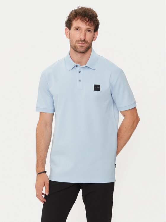 Boss Polo Parlay 143 50515596 Celeste Regular Fit, taglia : XL
