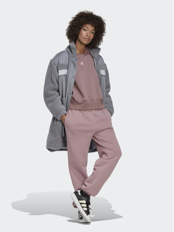 adidas adidas Prehodna jakna Sherpa HK5256 Siva Relaxed Fit