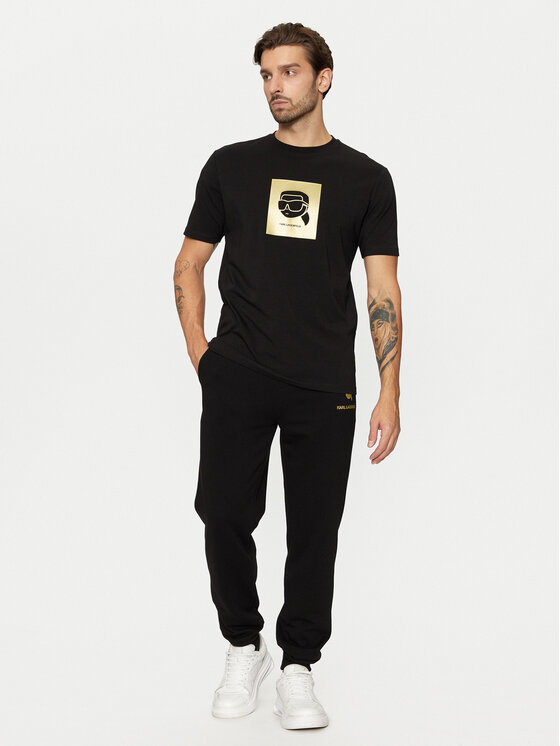 KARL LAGERFELD KARL LAGERFELD T-Shirt 755460 551235 Czarny Regular Fit