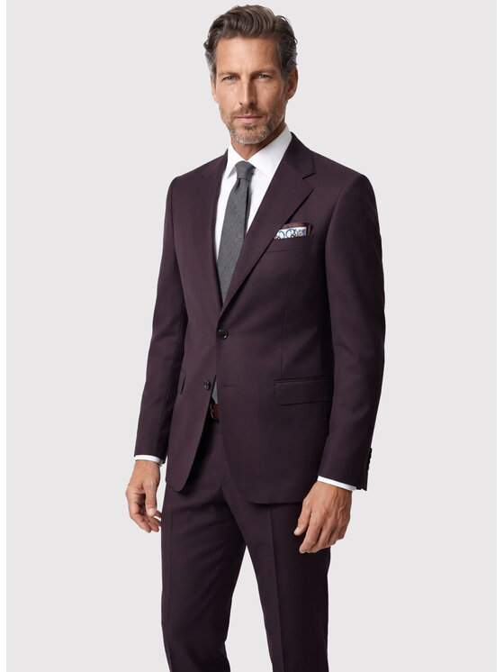 Pako Lorente Pako Lorente Marynarka P26WP-3G-005 Bordowy Slim Fit