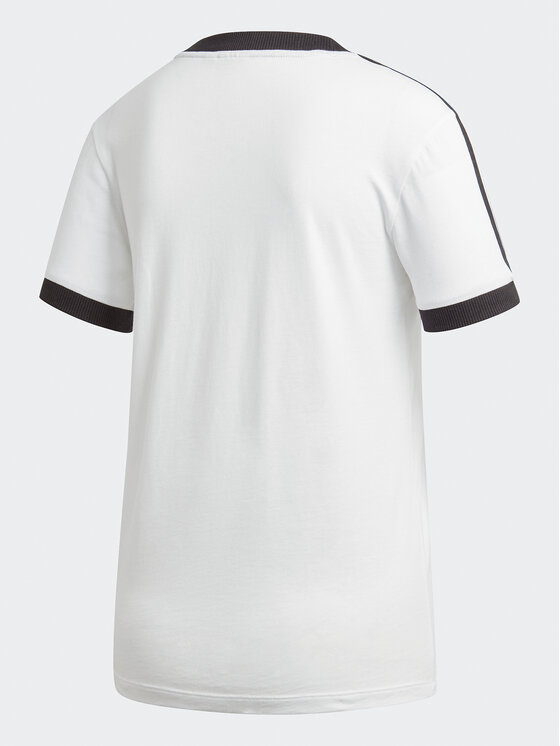 adidas T Shirt 3 Stripes Tee ED7483 Bia y Skinny Fit Modivo.pl