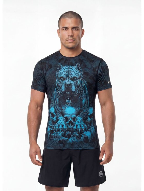 PITBULL PITBULL Koszulka techniczna GUARDIAN ANGEL Czarny Regular Fit