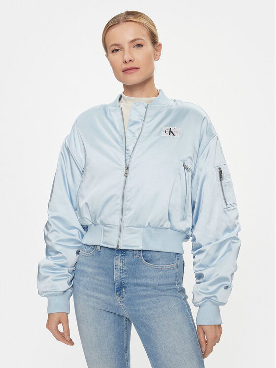 Calvin Klein Jeans Bomber Jakna J20J222591 Modra Regular Fit