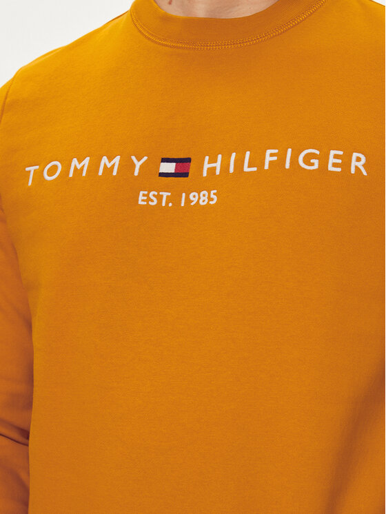 Tommy Hilfiger Tommy Hilfiger Pulóver Logo MW0MW11596 Narancssárga Regular Fit