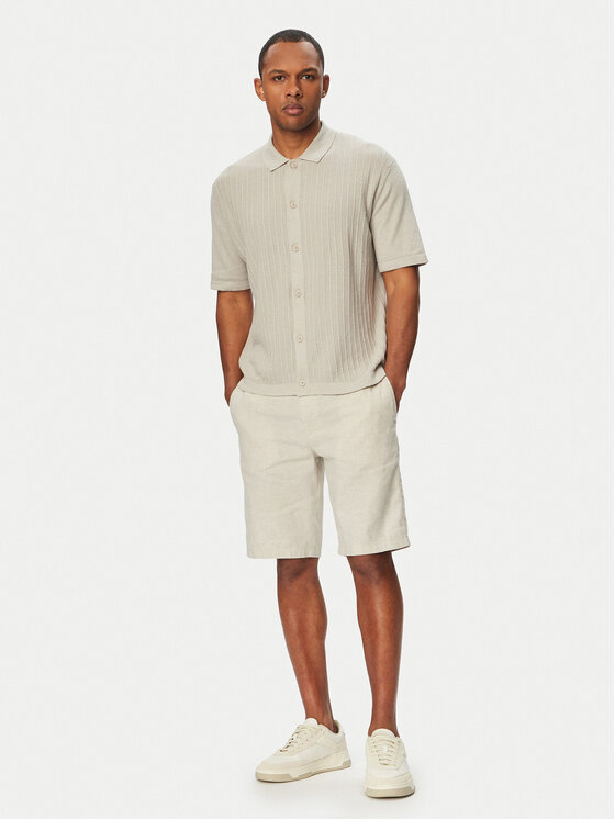 BOSS BOSS Szorty materiałowe 50559178 Szary Regular Fit