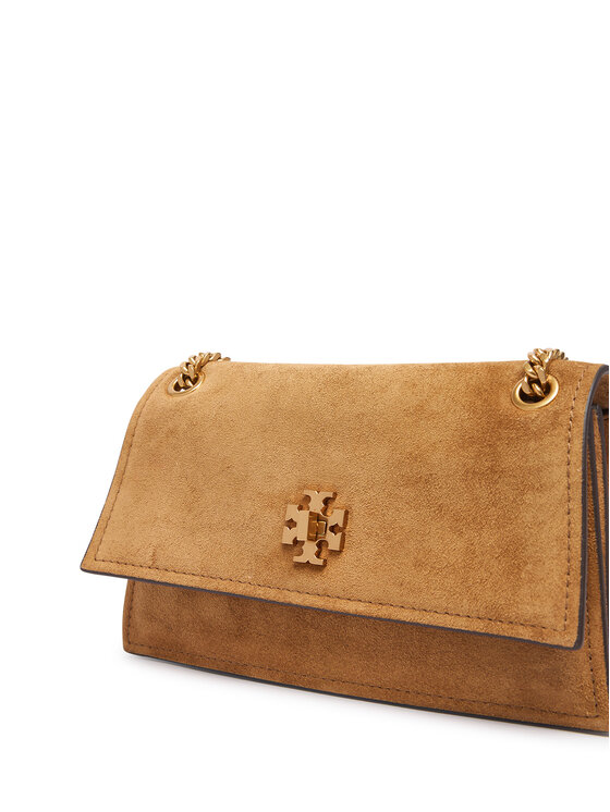 Tory Burch Tory Burch Borsetta Kira Turnlock Suede Mini Bag 178150 Marrone